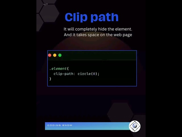 Hide element in css | learn web development | learn frontend  | #webdevelopment  #shorts #coding css