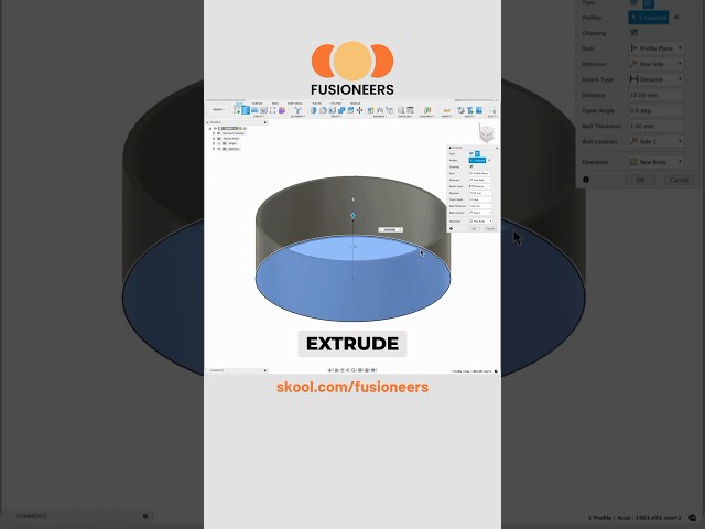2 Ways to Extrude in Fusion #autodesk #fusion #fusion360 #cad