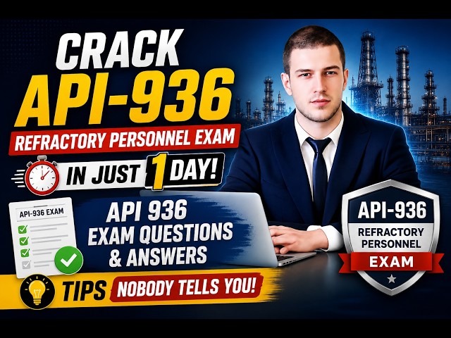 CRACK API API-936 Exam in Just 1 Day! | Refractory Personnel Exam Questions | Tips Nobody Tells You