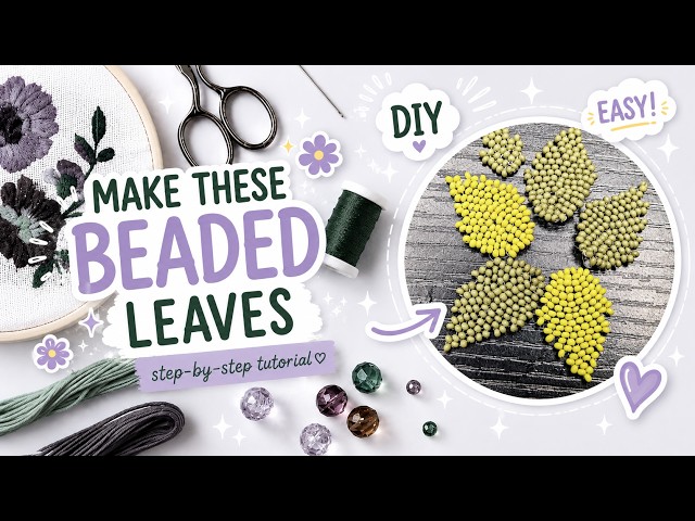 You won't believe how easy these beaded leaves are to make! DIY Beaded Leaf Pattern 🍃