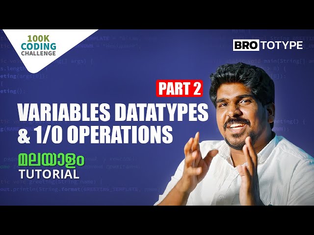 Part 2 | Variables Datatypes & I/O Operations | C Programming Malayalam Tutorial