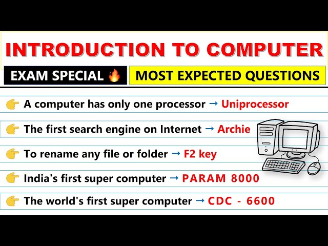 Introduction to Computer MCQs | Computer Basics for All Competitive Exams 
