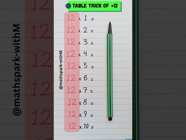 ×12? DO THIS! 🤯 #maths #math #mathstricks