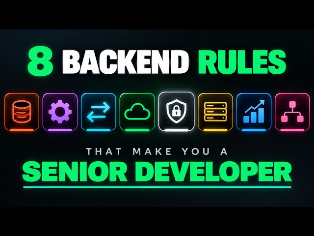 8 Backend Rules That Make You a Senior Developer