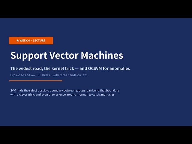 Financial Machine Learning Week 6 — Support Vector Machines | Yonsei University
