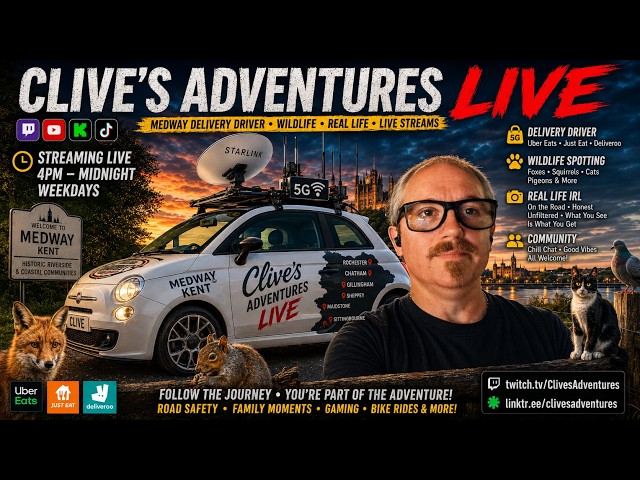 🔴 Cruising Kent on a Wednesday Night 🌃 Uber Eats Driver | Medway LIVE IRL (Wk 39)