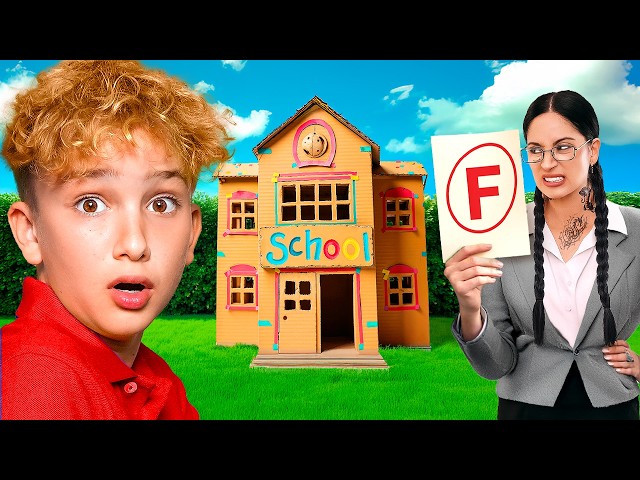 Vlad Survives STRICTEST TEACHER in Cardboard SCHOOL- Collection video with Vlad