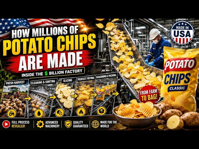 How Millions of Potato Chips Are Made 🥔 | Inside a Massive Modern Factory