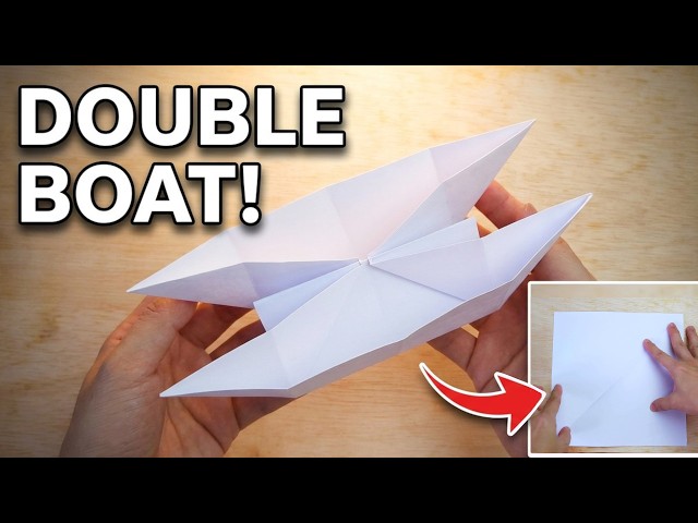 How to Make a Double Boat from One Sheet of Paper