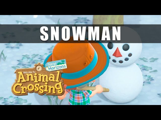 Animal Crossing New Horizons how to build a snowman