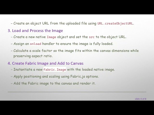 How to Upload and Display Images on Fabric.js Canvas in React
