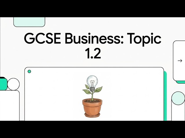 GCSE Business 1.2: Spotting a Business Opportunity (Get Top Marks)