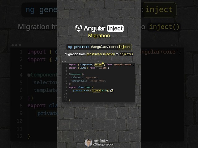 How to Migrate to inject() in Angular #angular #angularcli