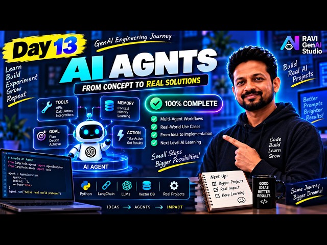 How AI Agents Actually Work: Tool Calling & RAG Architecture (Day 13 GenAI Series) #aiagents #llm
