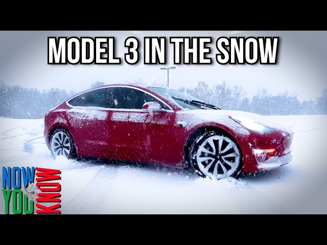 How the Tesla Model 3 Handles in the Snow (All Season Tires)