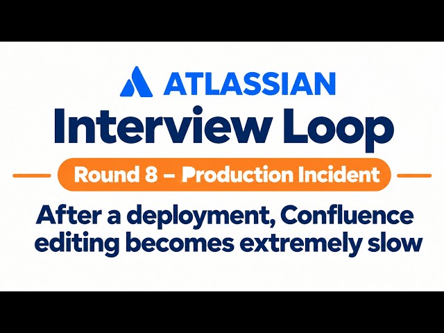 Atlassian Interview Loop | Round 8 | Production Incident | SE, SSE, PSE
