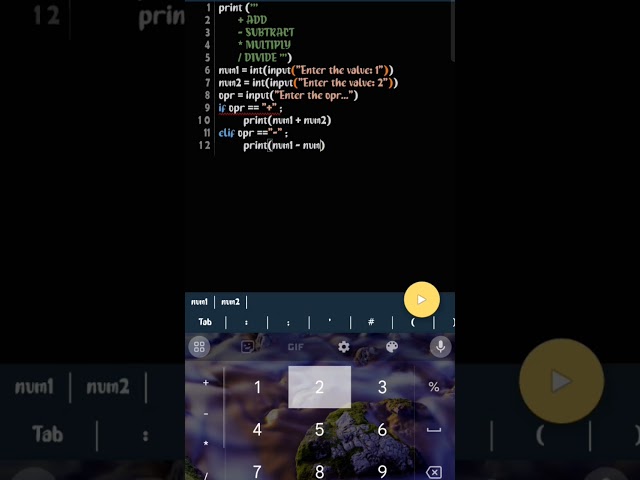 Creating a simple calculator 🧮                #python #calculator #shorts #viral #trending #explore