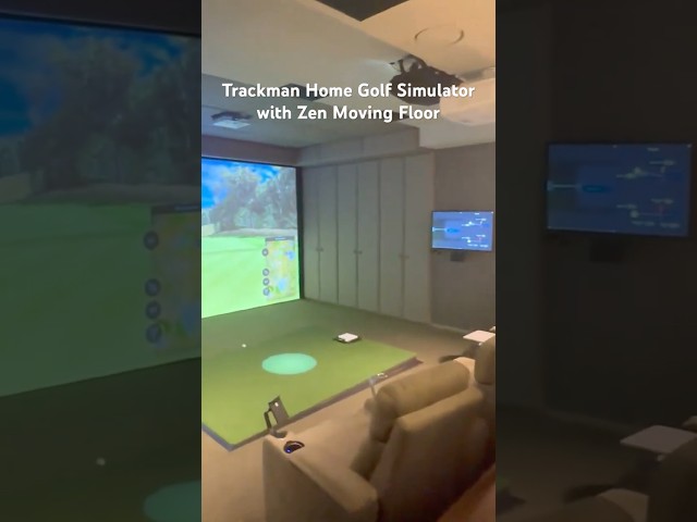 Trackman Home Golf Simulator with Zen Moving Floor #golf #golfsimulator #golftech #trackmangolf