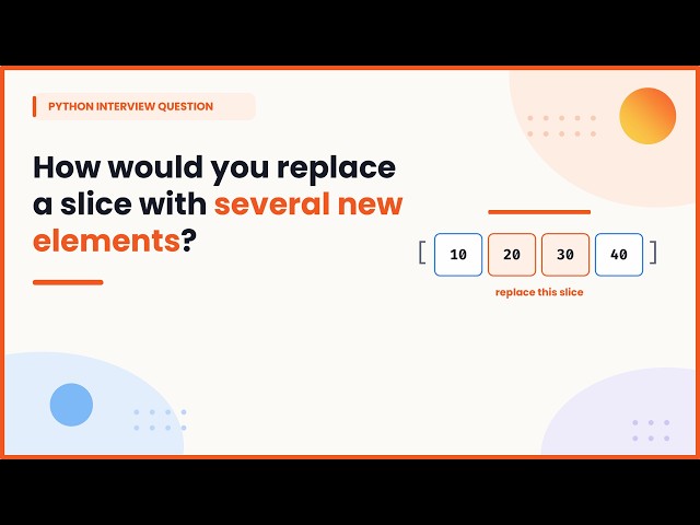 Python Slice Assignment — Replace Part of a List | Python Interview Question (Hindi) #python