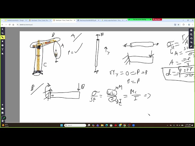 Design Workshop - Using bending and axial stress/deflection to design a part in sections