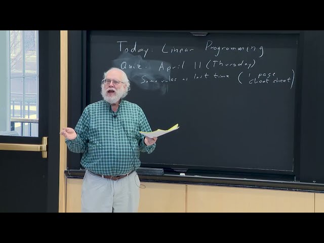 Lecture 12: Introduction to Linear Programming
