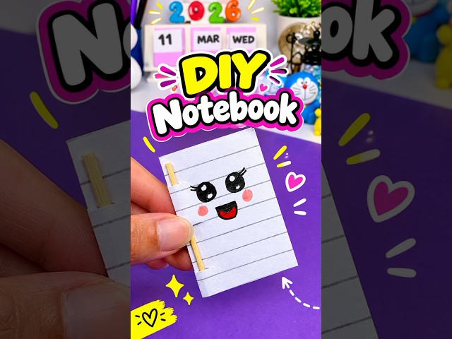 DIY Notebook 😱 #shorts #craft #satisfying #trending #youtubeshorts #trendingshorts #viral #funny