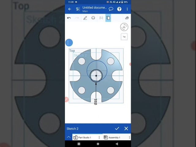 3D modeling | How to draw on mobile | Drawing tutorial | Engineering drawing | Shorts.