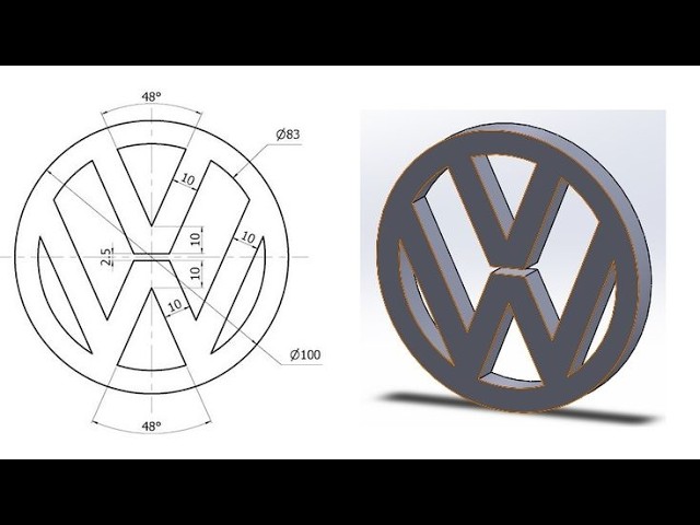 AutoCAD 3D Practice Tutorial | Step-by-Step Design for Beginners - 122 | Easy Method | Volkswagen