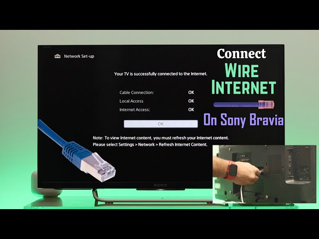How to Connect Sony Bravia TV To Wired LAN Internet Network! [Setup Ethernet]