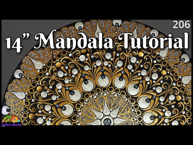 Gold and White Mandala Dot Art Painting Tutorial