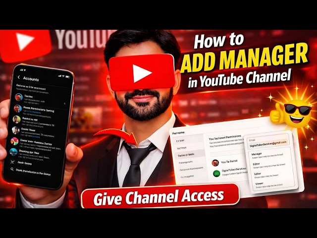 How to Add Manager in YouTube Channel | How to Give YouTube Channel Access