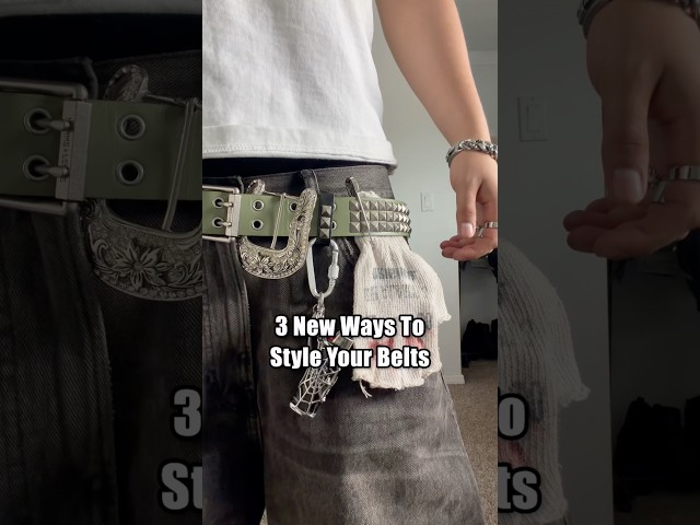 Here’s 3 new ways to style you belts 🧷#fashion #howto #diy #belt #style