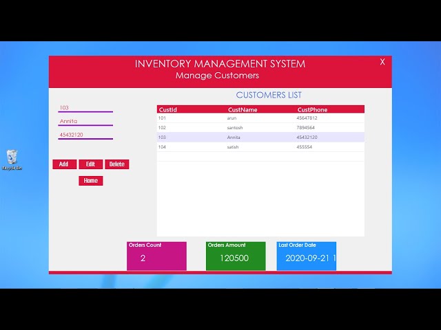 C# full project(Inventory Management System)with source code