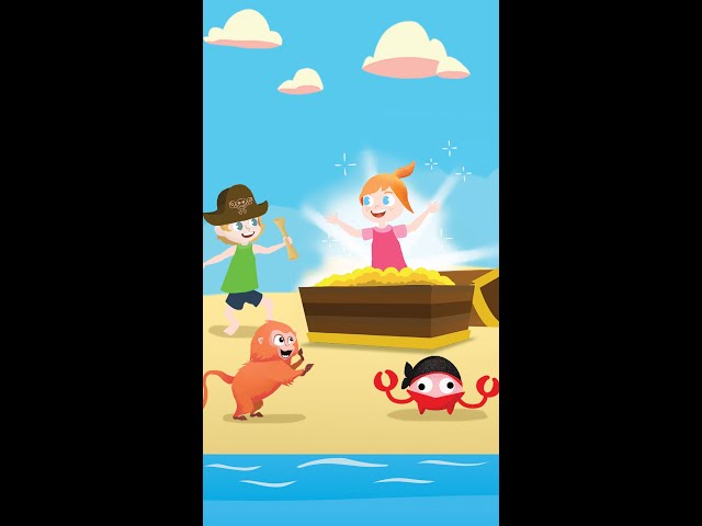 HiDDEN GOLD RESCUE!! Niko & his Pirate Friends find Adley hiding in a buried Treasure Chest  #shorts