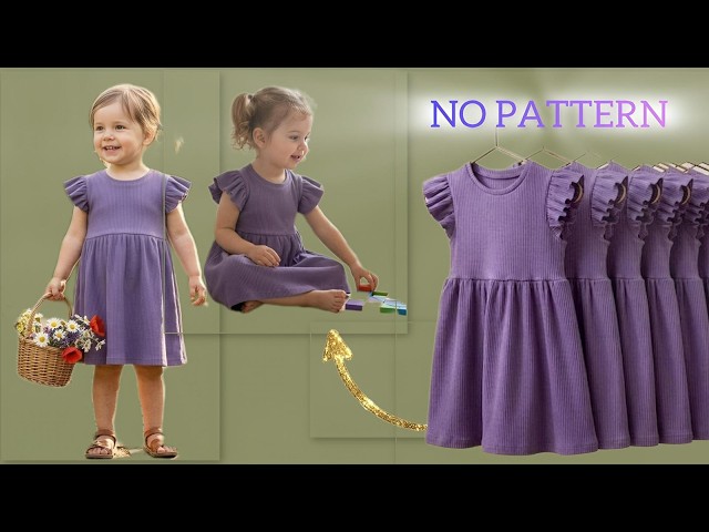 Patternless Dress Sewing: How to Sew a 2-Year-Old Toddler Dress?