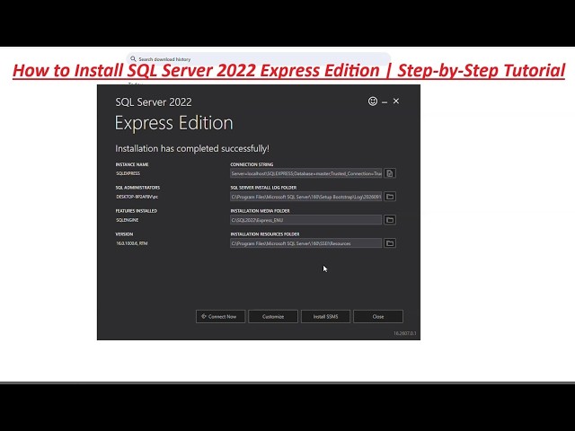 How to Install SQL Server 2022 Express Edition | Step-by-Step Tutorial