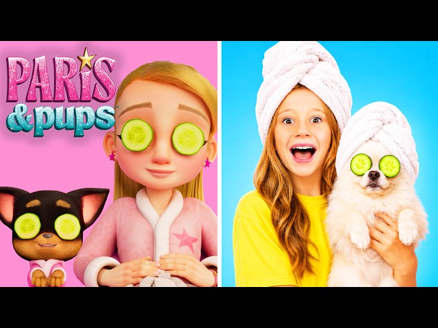 Paris Hilton Sends Nastya a Surprise | Puppy Spa Day Scavenger Hunt | Like Nastya x @Paris & Pups