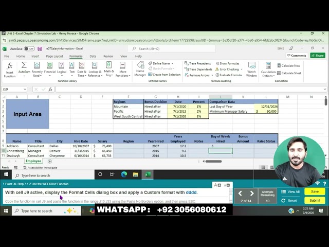 Unit 6 - Excel Chapter 7: Simulation Lab | Excel Chapter 7 Simulation Exam | Excel Chapter 7