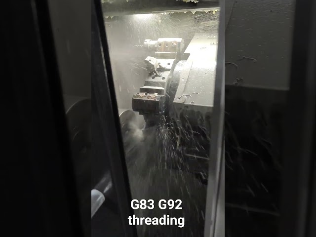 G83 G92 threading #cncprogramming #cnc #shortfeed #shorts