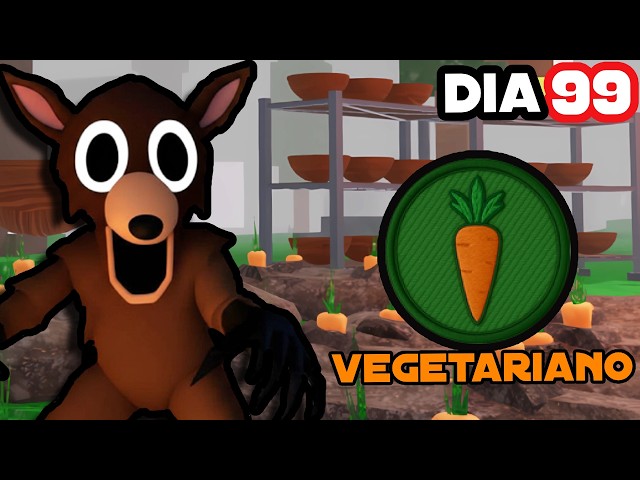 I SURVIVED 99 NIGHTS IN THE FOREST EATING CARROTS (VEGETARIAN CHALLENGE) ROBLOX