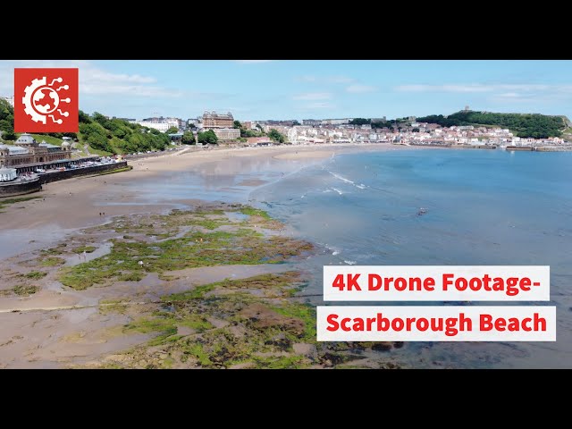 DJI Mini 2 4K Drone Flight: Scarborough Beach, Yorkshire