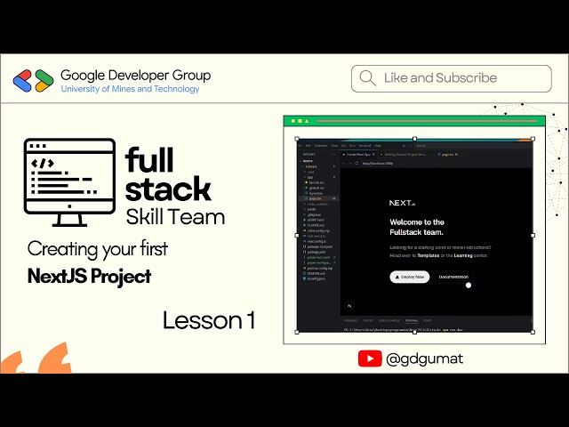 Full Stack Lesson 1 - Creating Your First NextJS Project