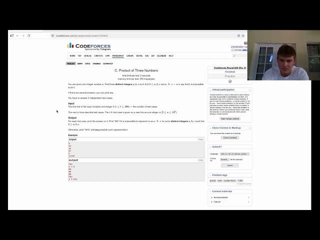 More codeforces - Math and Games topics