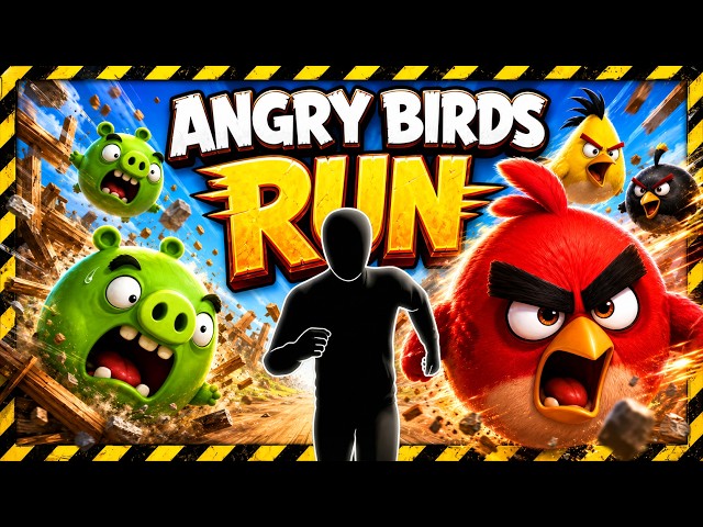 4K Immersive Interactive Warm Up | ANGRY BIRDS RUN | Full Body #12