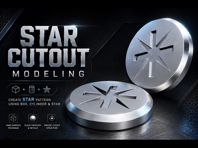Star Cutout Modeling in 3ds Max | Hard Surface 3D Modeling Tutorial