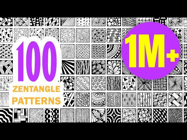 100 zentangle patterns ✺ 100 doodle patterns ✺ 100 mandala patterns