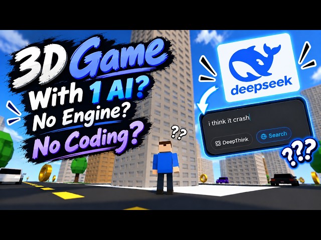 Can I make a 3D game using just ONE FREE AI (DEEPSEEK)?