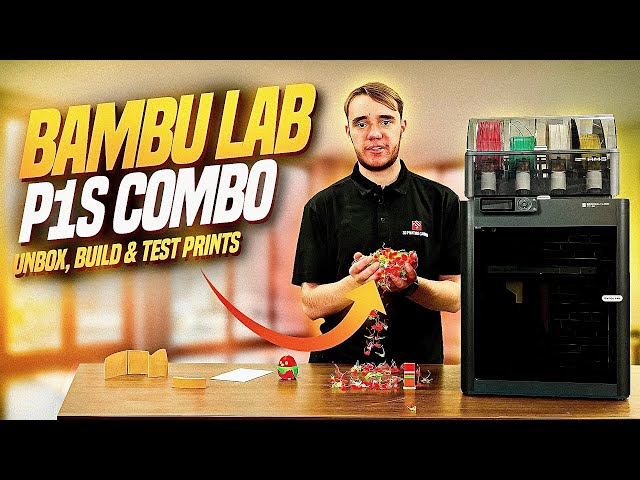 BAMBU LAB P1S COMBO - UNBOX, BUILD & TEST PRINTS