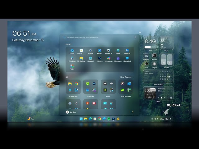 For Windows 11 25H2 - Get the New Redesigned Glass Taskbar, Start Menu & More!