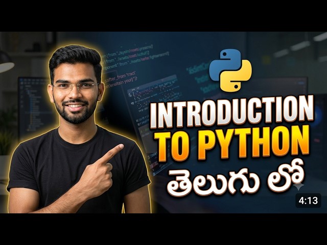 # 0 Python for Beginners in Telugu | Programming Tutorial for freshers